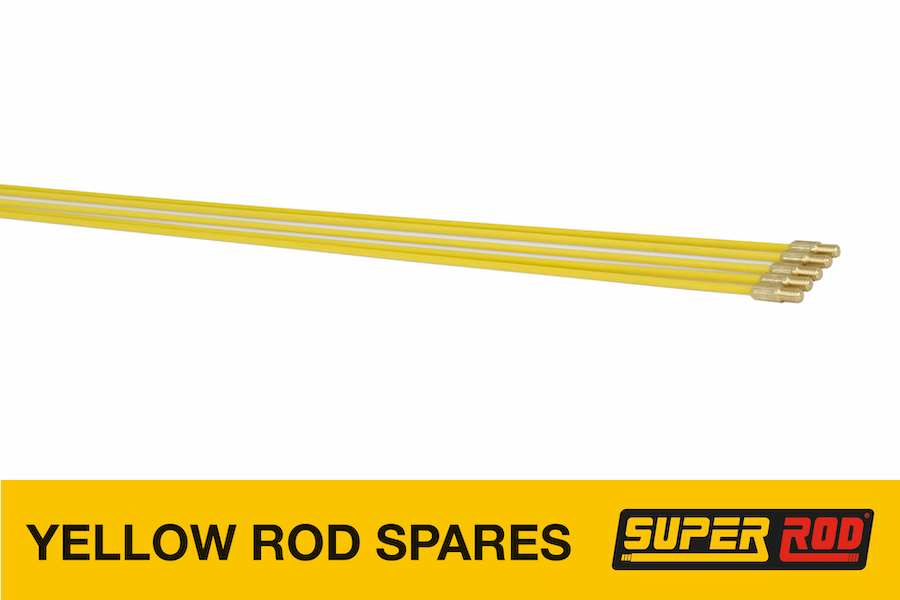 Super Rod CR-YX5 Kabelziehstab Gelb - 5x 1m Flexible Zughilfe